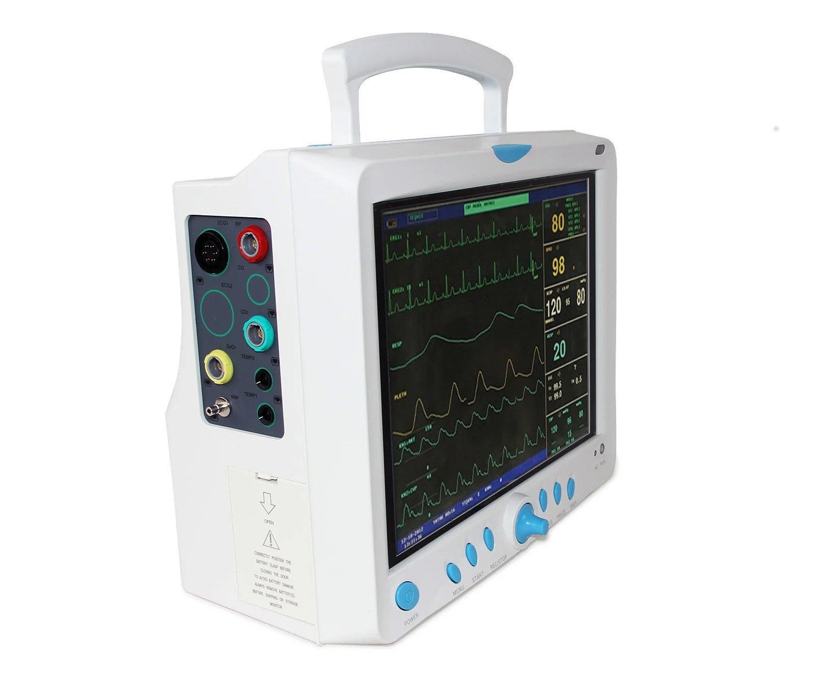 CONTEC® CMS9000 Moniteur multiparamétrique (ECG, NIBP, SPO2, Respiration, Température, fréquence de pouls)